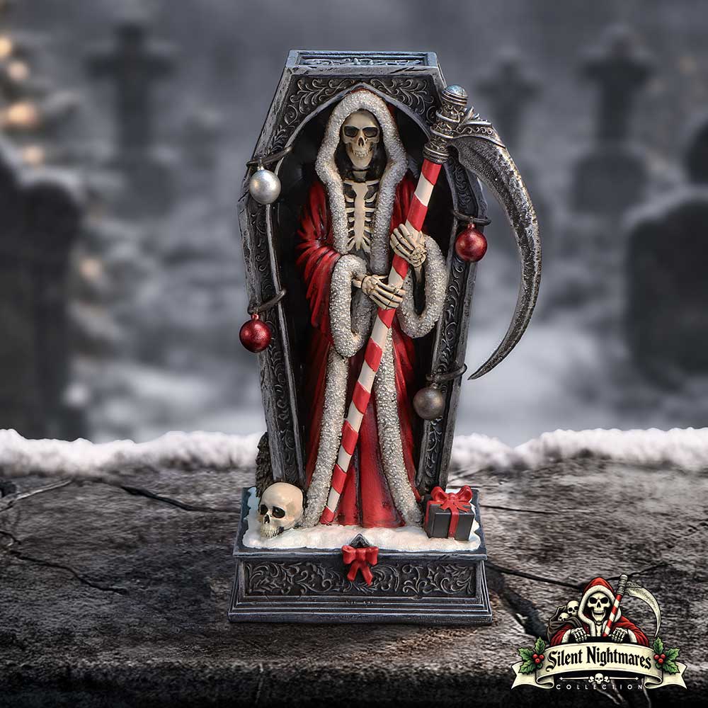 Silent Nightmares: Merry Cryptmas Reaper Figurine — view 8 — Nemesis Now B7718B26