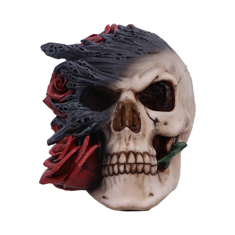Soul Rose Gothic Skull Figurine 17cm — view 2 — Nemesis Now D6984A25