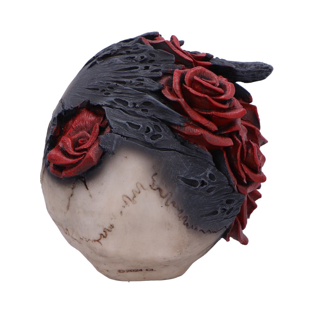 Soul Rose Gothic Skull Figurine 17cm — view 3 — Nemesis Now D6984A25
