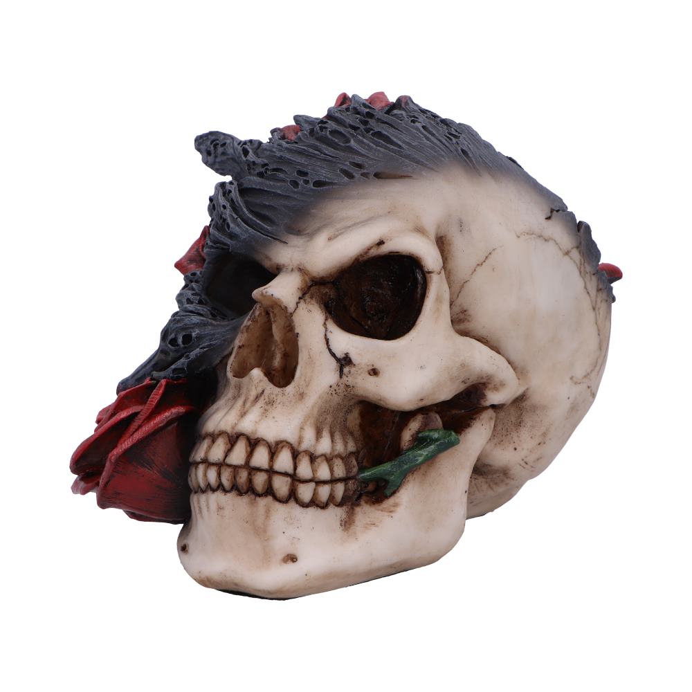 Soul Rose Gothic Skull Figurine 17cm — view 4 — Nemesis Now D6984A25