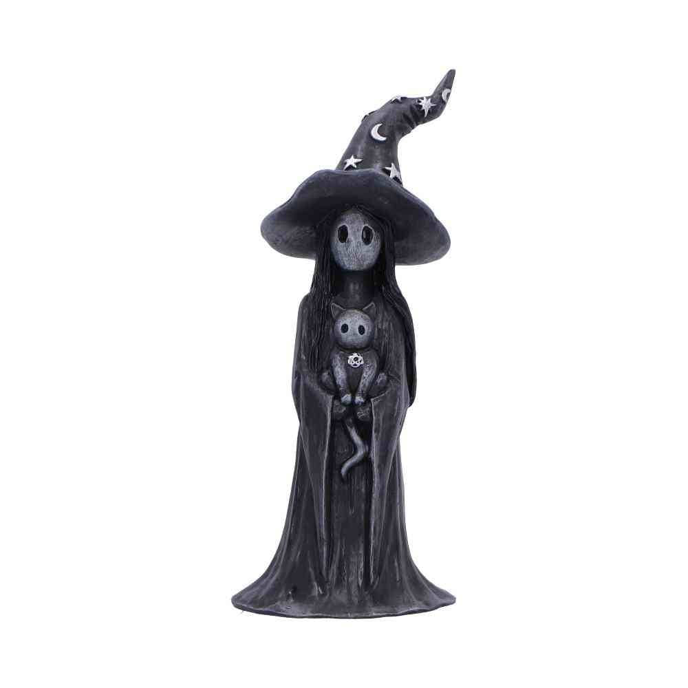 Little Souls Glimmer witch and cat figurine by Nemesis Now