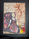 Hellfire mounted A4 cotton canvas art print by Rowena Searby-Rodgers — full print view 1