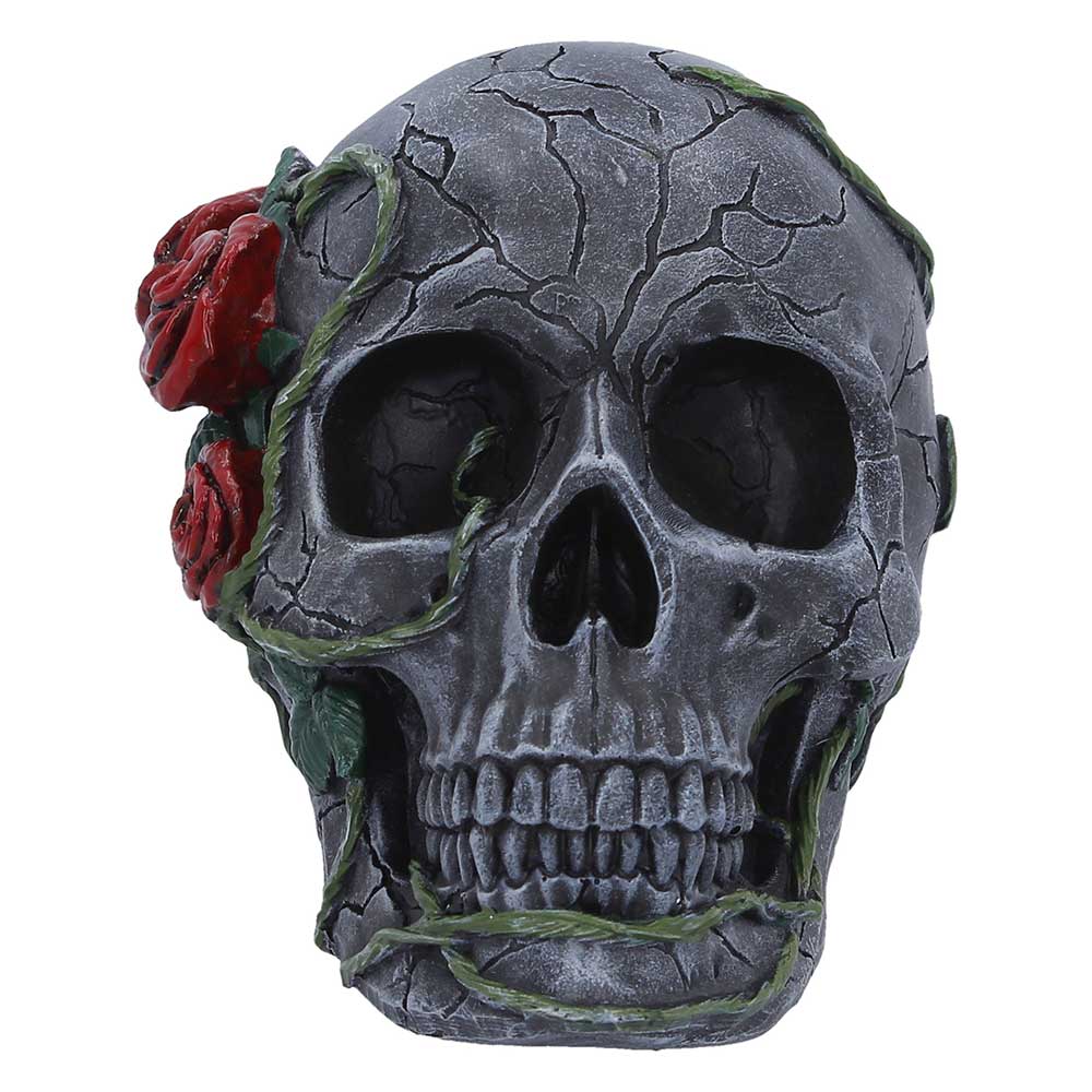 Twilight Bloom Gothic Skull Figurine 15.6cm — view 2 — Nemesis Now K7485A26