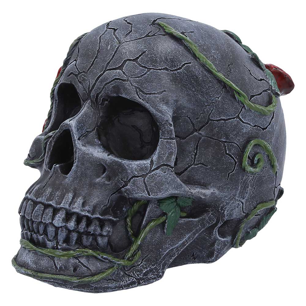 Twilight Bloom Gothic Skull Figurine 15.6cm — view 4 — Nemesis Now K7485A26