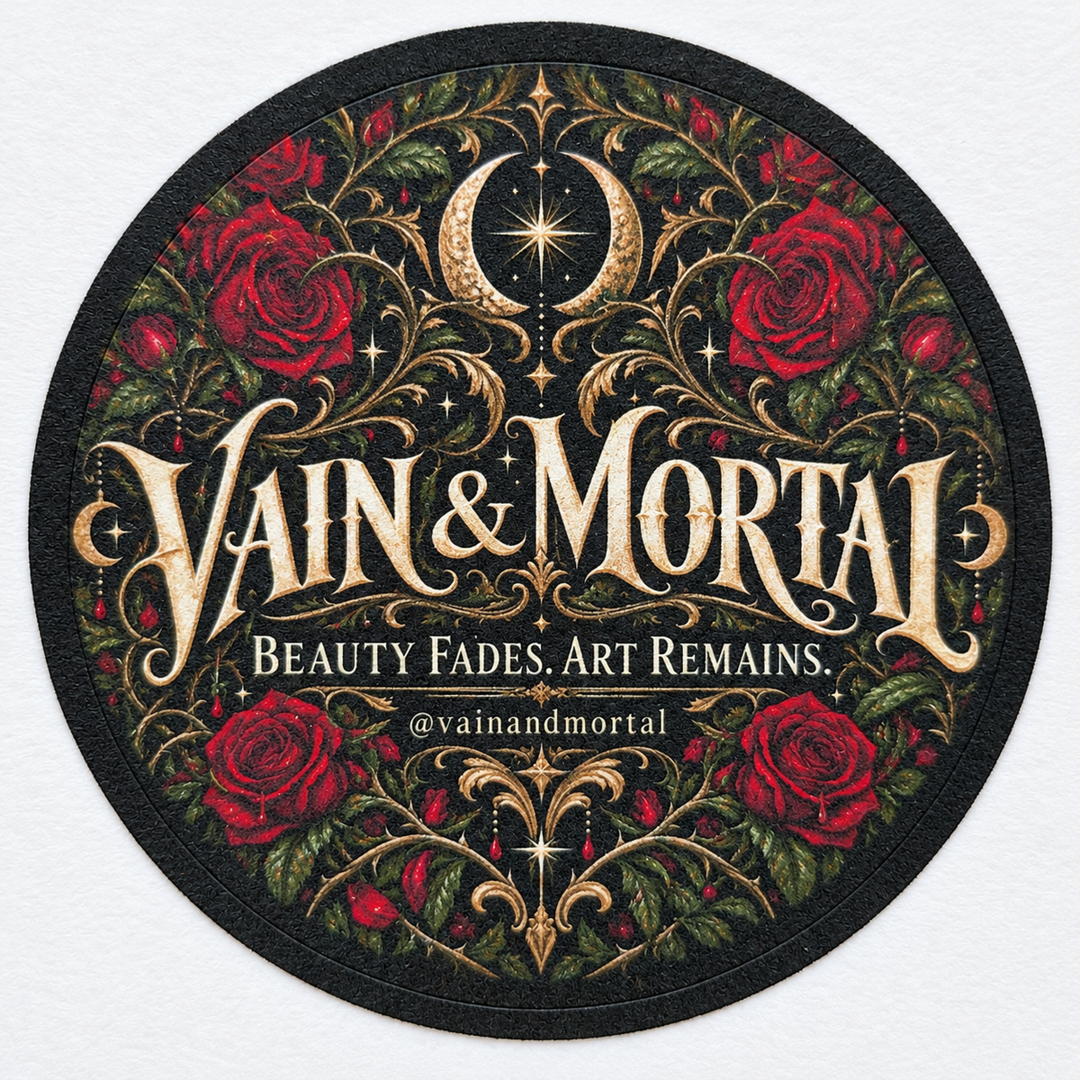 VAIN & MORTAL Beauty Fades Art Remains sticker