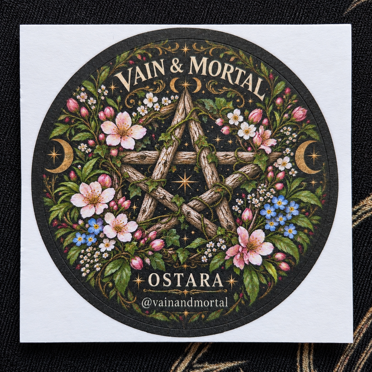 VAIN & MORTAL Ostara spring pentagram sticker