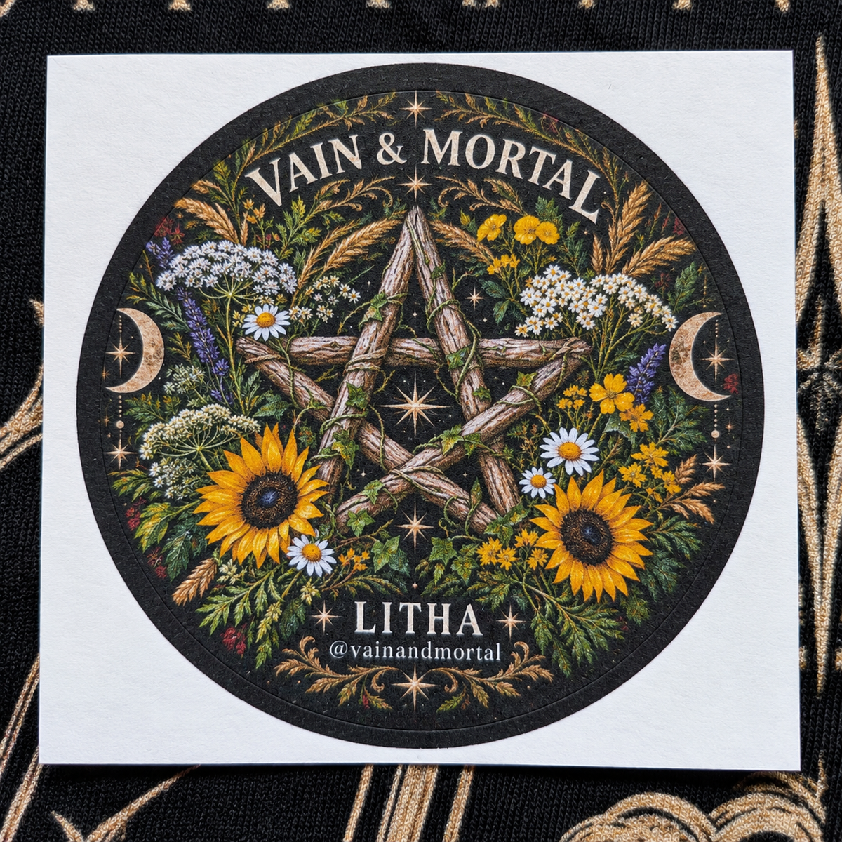 VAIN & MORTAL Litha summer pentagram sticker