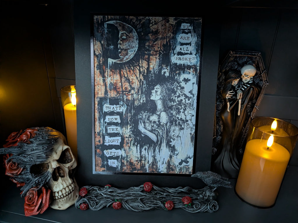 We Are All Broken dark art canvas print lifestyle photograph