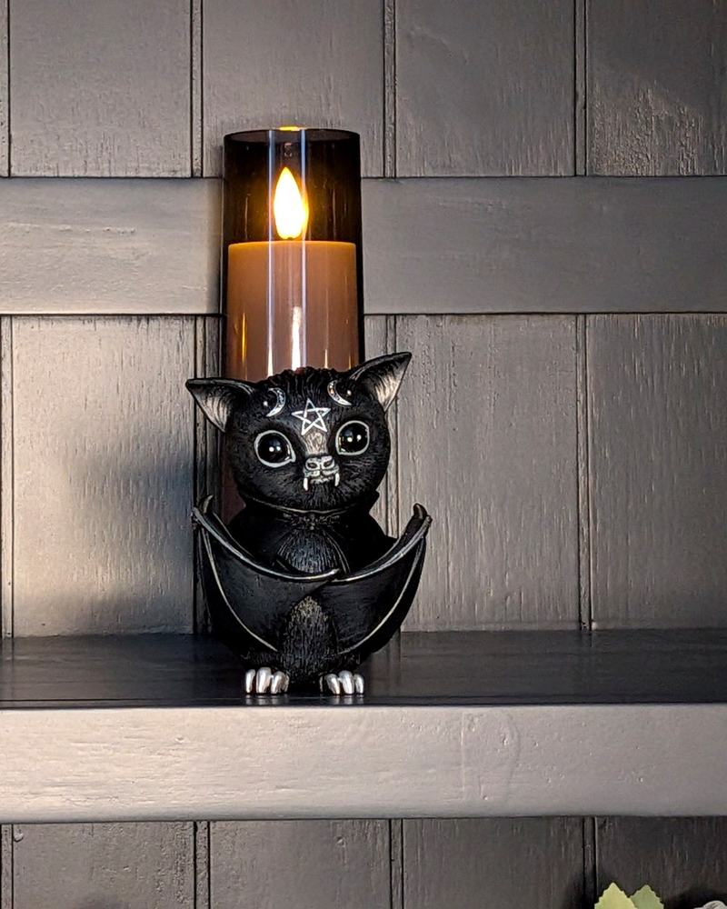 Little Souls – Glimmer Witch & Cat Figurine 12.3cm — detailed view